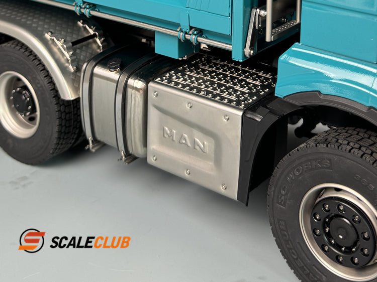 SCALECLUB 1/14 MAN TGS Mud Head Three-way Hydraulic Dump Full Metal Remote Control Truck Model