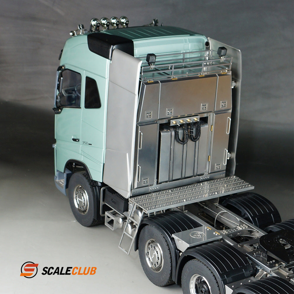 Sscaleclub Model for Tamiya 1/14 RC Engineering Heavy Duty Towing Truck Model Toy Metal Equipment Rack Toolbox Upgrade Parts