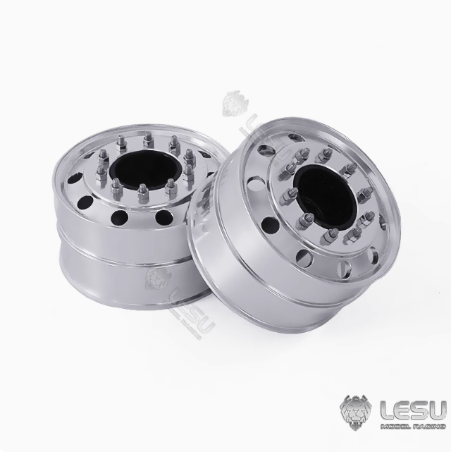 1/16 truck aluminum alloy wheel hub German bruder accessories 50001 unpowered front axle wide bell model LESU