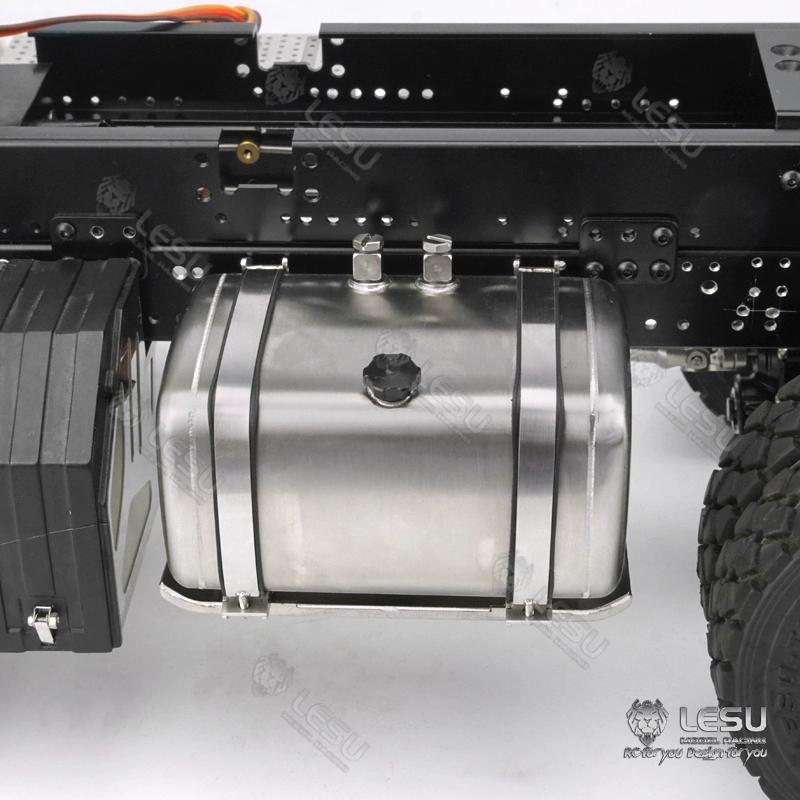 LESU G-6239 1/14 Truck Model 3348 Stainless Steel Flat Simulation Hydraulic Tank Tamiya Truck Universal Upgrade Modification