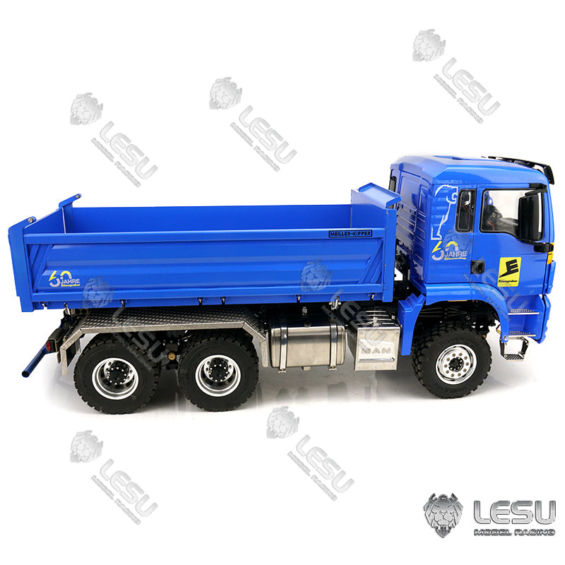 LESU 1/14 MAN TGS full drive 6X6 high torque hydraulic three-way bucket dump truck model truck