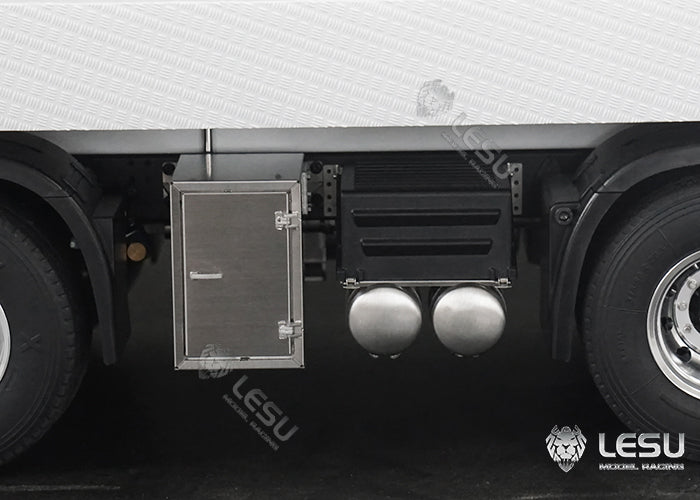 LESU 1/14 Volvo Truck Model Toy 8*4 Dense Bucket Container Truck Full Metal Bucket Simulation Chassis LS-Z0056