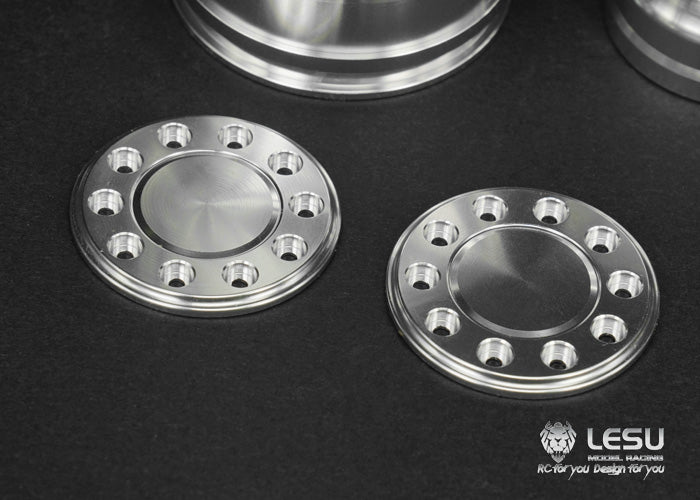 1/14 truck aluminum alloy wheel Tamiya tractor W-2043 wide wheel 10 holes oval front wheel model LESU