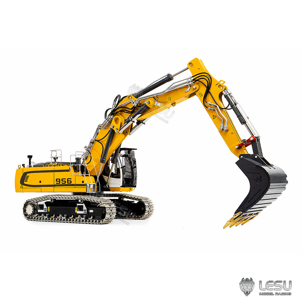 LESU 1/14 LR956 three-section arm hydraulic remote control model excavator BA-B0040 motor drive version double pump 7 valves