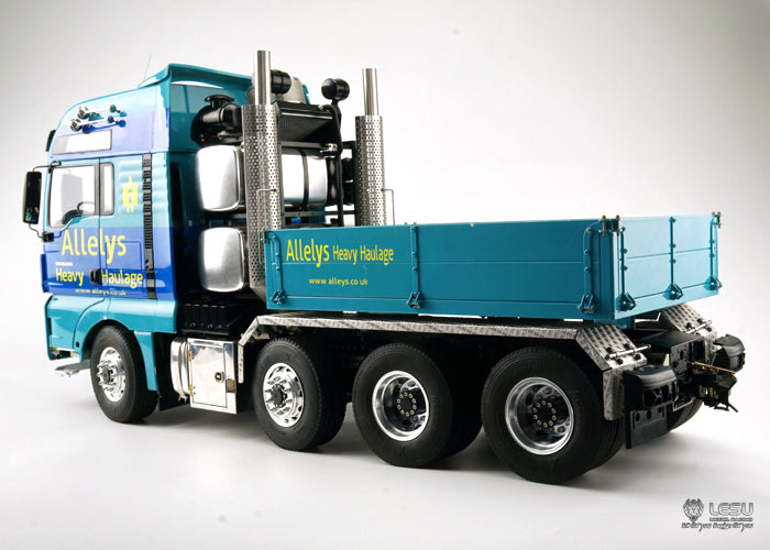 LESU 1/14 Tamiya heavy tractor truck 8X8 full drive differential lock axle chassis remote control model truck modification