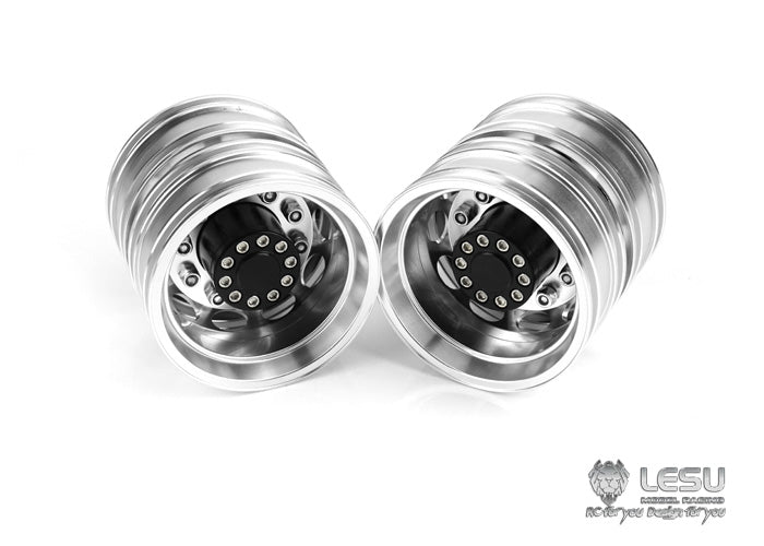 1/14 truck rear wheel hub aluminum alloy W-2012 Tamiya tractor mud head DIY dump truck model accessories LESU