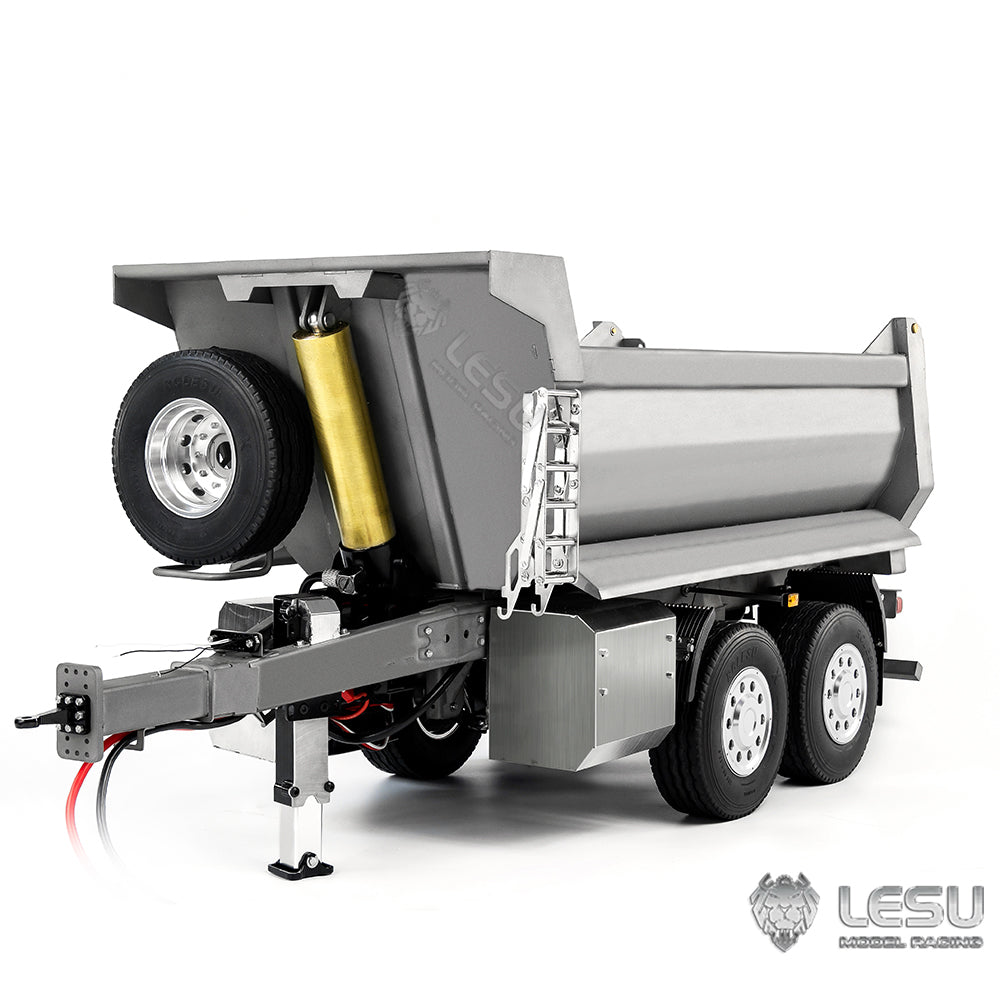 LESU 1/14 remote control toy model full trailer dump truck front hydraulic cylinder lifting U bucket LS-A0051-D