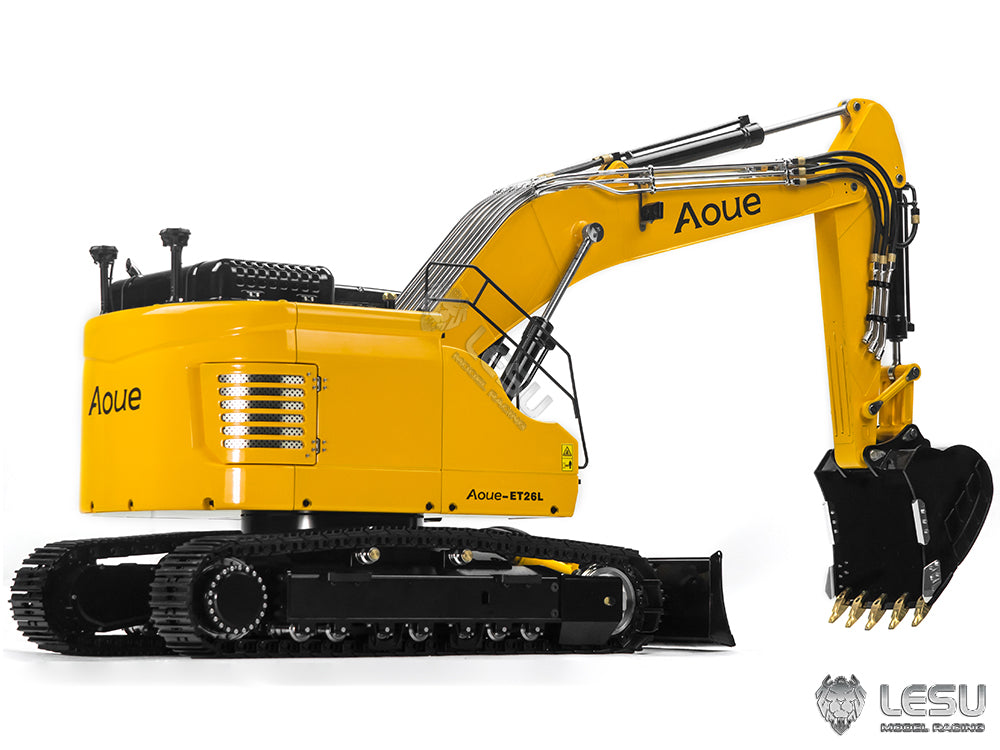 LESU 1/14 Aoue CX245 two-section boom short tail crawler excavator with front shovel 8-way valve