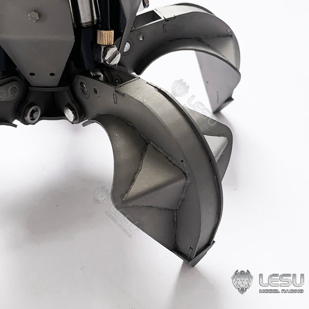 LESU 1/14 Metal Hydraulic Model Excavator Toy Quick Change Hydraulic Grab Bucket Attachment AT-C0039