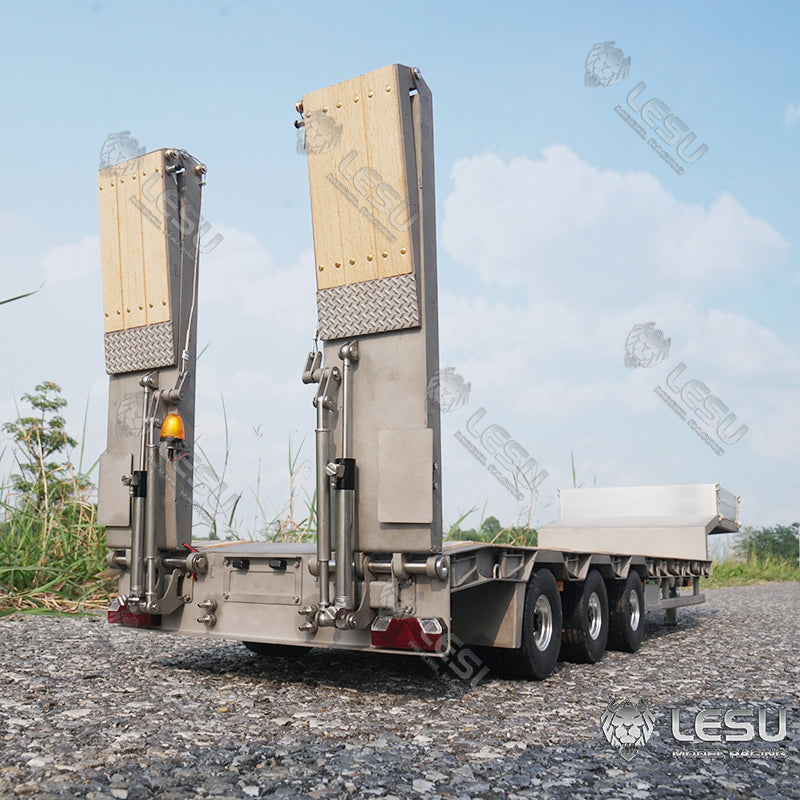 LESU 1/14 Tamiya hydraulic lift tailgate engineering trailer high load airbag suspension small wheel semi-trailer LS-A0020