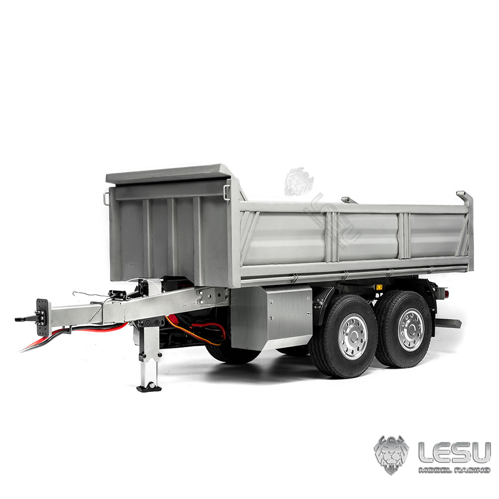 LESU 1/14 dump truck with central hydraulic cylinder lifting CNC bucket LS-A0051-A