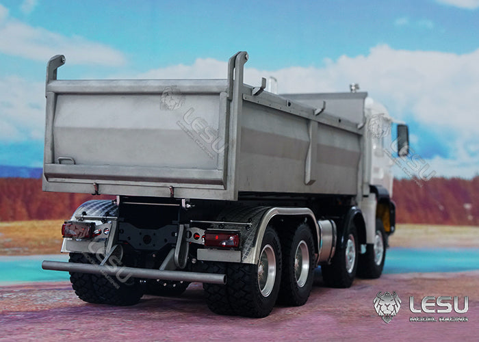 LESU 1/14 Tamiya MAN TGS 8X8 simulation model engineering vehicle hydraulic one-way bucket dump truck