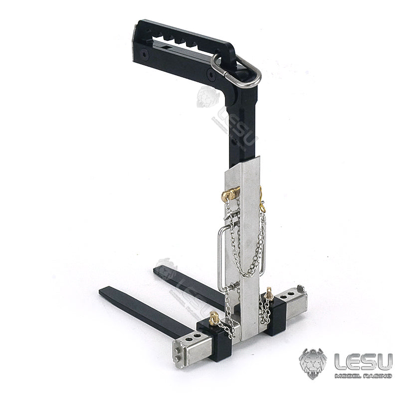 LESU 1/14 simulation remote control model toy truck crane manual balance metal plate fork attachment