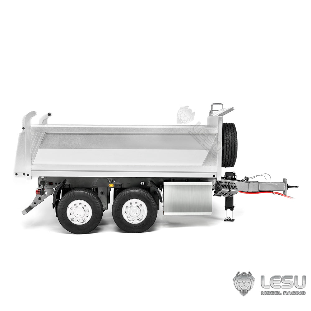 LESU 1/14 full trailer dump truck trailer CNC bucket center hydraulic cylinder lifting LS-A0051-C