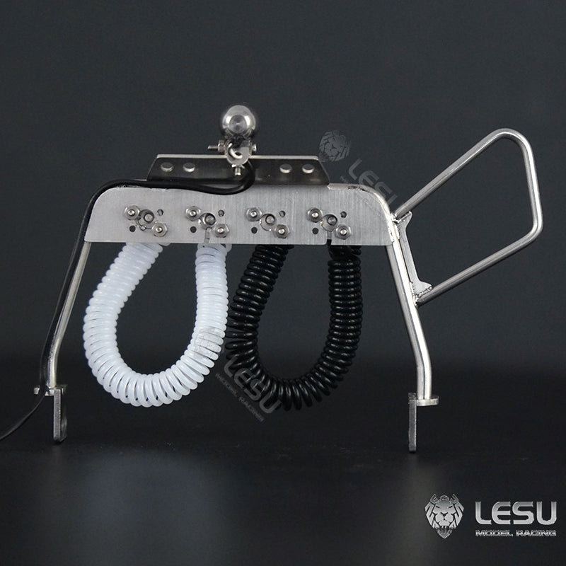 LESU1/14 truck model Tamiya tractor modification accessories simulation trachea metal wire rack with spotlight G-6135