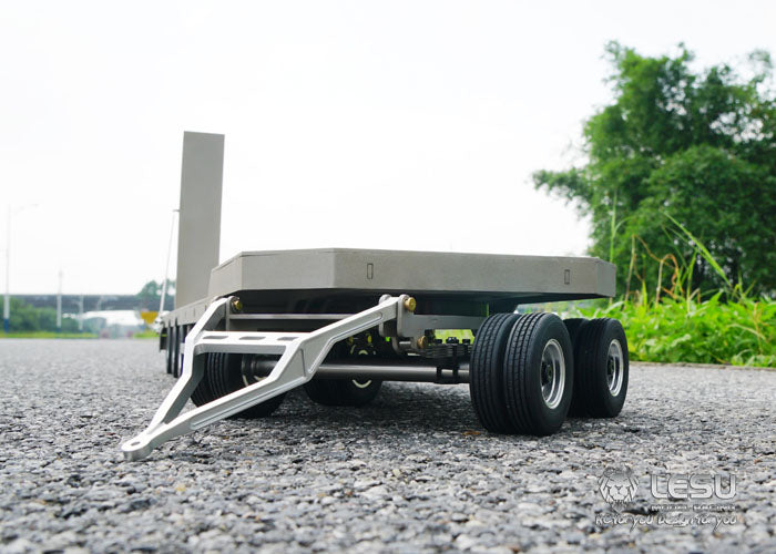 LESU 1/14 Tamiya tractor truck dump truck metal small wheel full trailer engineering trailer LS-A0001