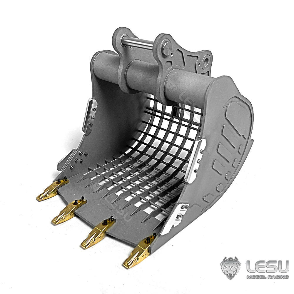 LESU 1/14 Engineering Machinery Model Excavator ET35 Modified Quick-Removal Metal Grille Bucket Accessories