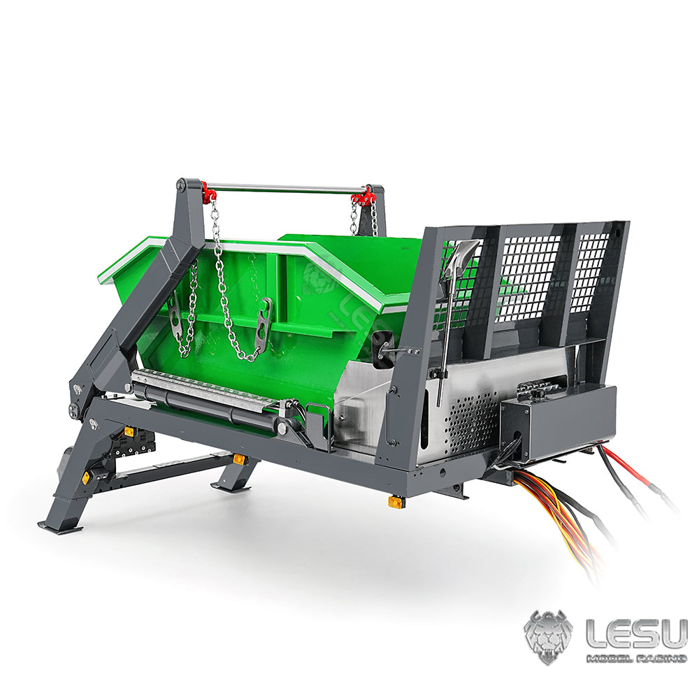 1/14 Truck 4*4 Hydraulic 4 Valve Rocker Tipping Bucket Loader High-end Neat Integrated Welded Copper Tube LESU