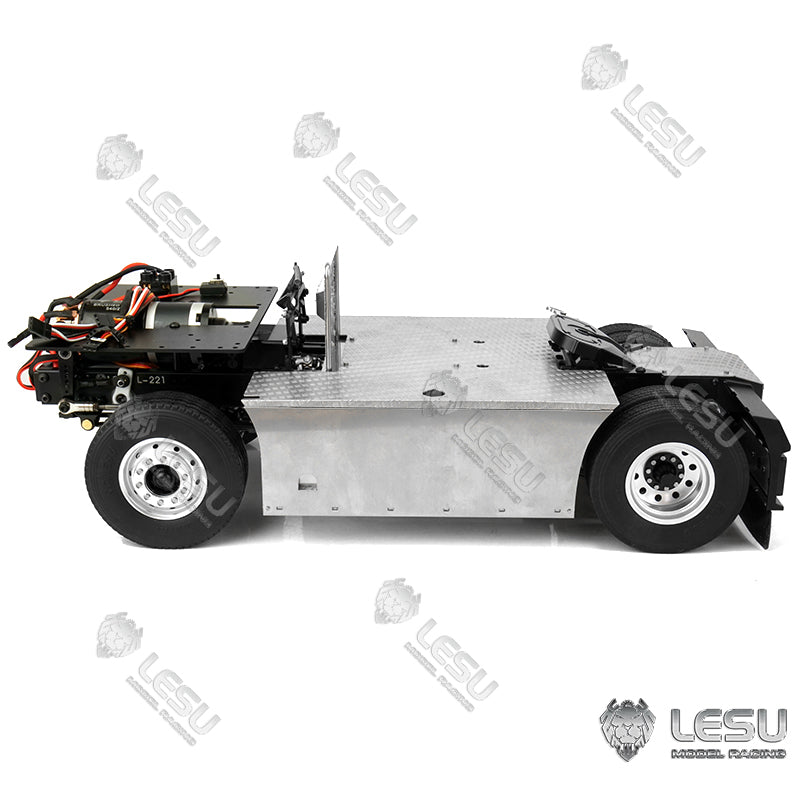 LESU 1/14 Truck Four Airbag Suspension Large Travel High Profile Scania 4X4 Tractor Chassis