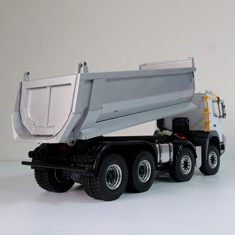 JDMODEL static point 1/14 tractor remote control hydraulic dump truck model 8X8 mud engineering vehicle