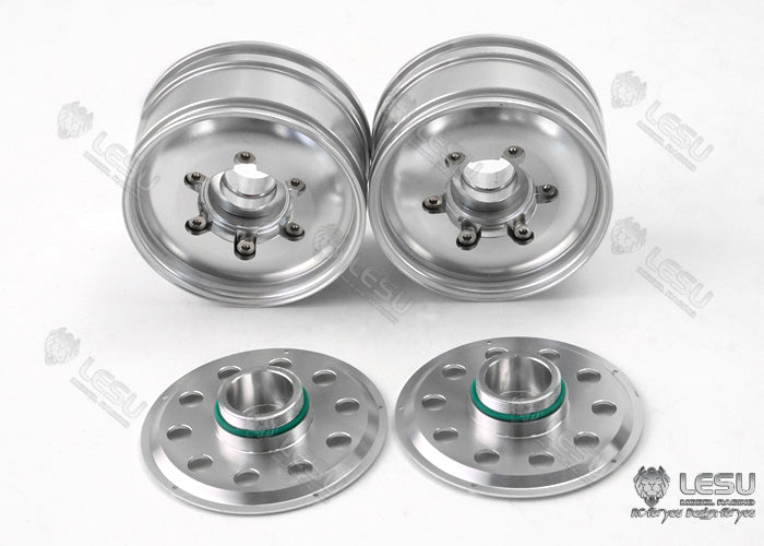 1/14 truck toy aluminum alloy front wheel hub wide tire W-2053 Tamiya tractor universal modified model accessories