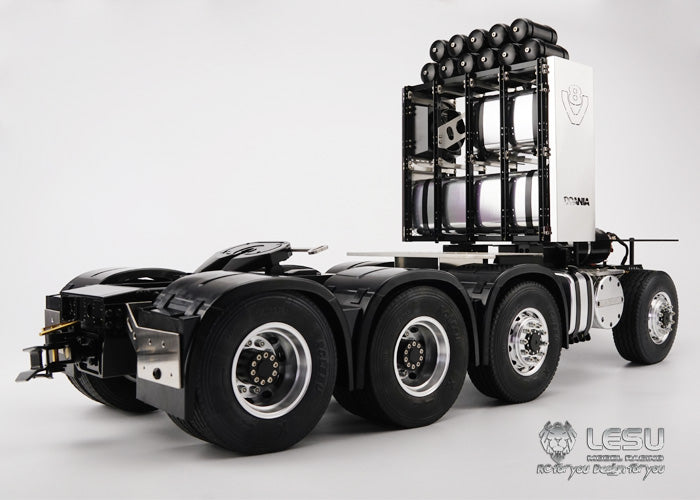 LESU 1/14 Tamiya Scania R470 R620 heavy tractor truck 8X8 full drive differential lock axle finished chassis remote control model