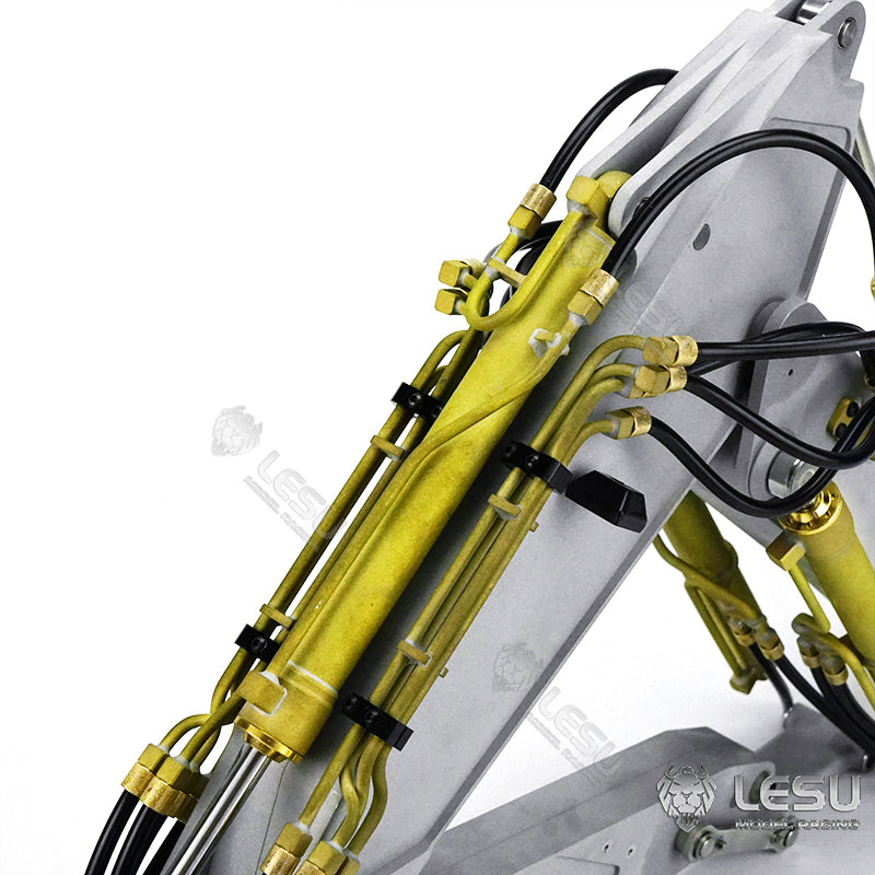 LESU 1/14 hydraulic remote control toy engineering machinery model PC360 excavator wheel excavator modified upgrade three-section hydraulic arm