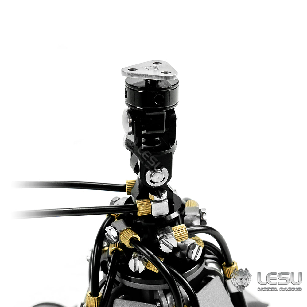LESU 1/14 construction machinery remote control truck with crane model toy modification and upgrade hydraulic metal grab attachment