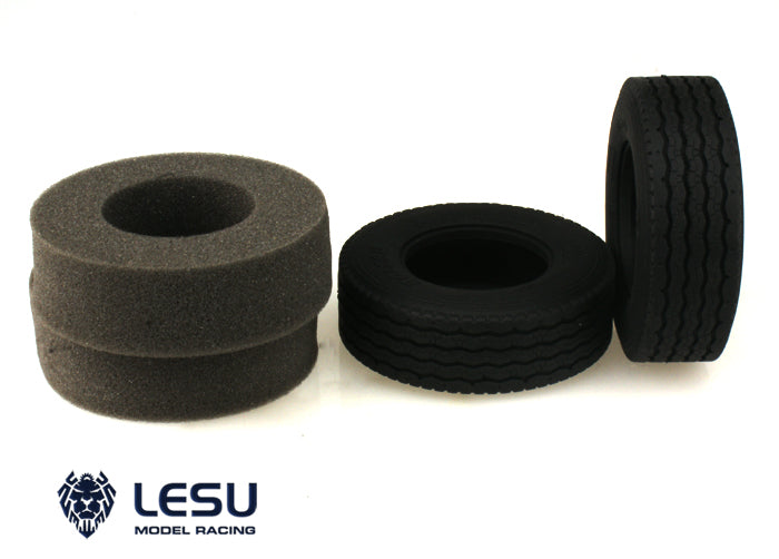 1/14 truck Tamiya tractor simulation striped road tire skin high quality rubber mud truck tire model LESU