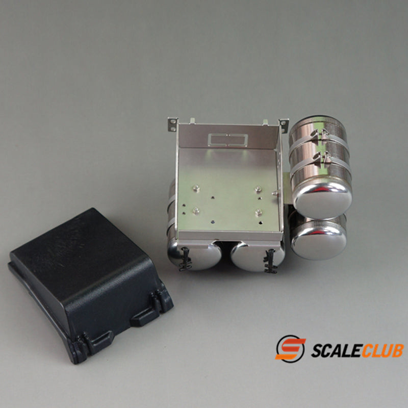 Scaleclub Tamiya 1/14 truck tractor Scania upgraded metal battery box gas tank four gas tanks