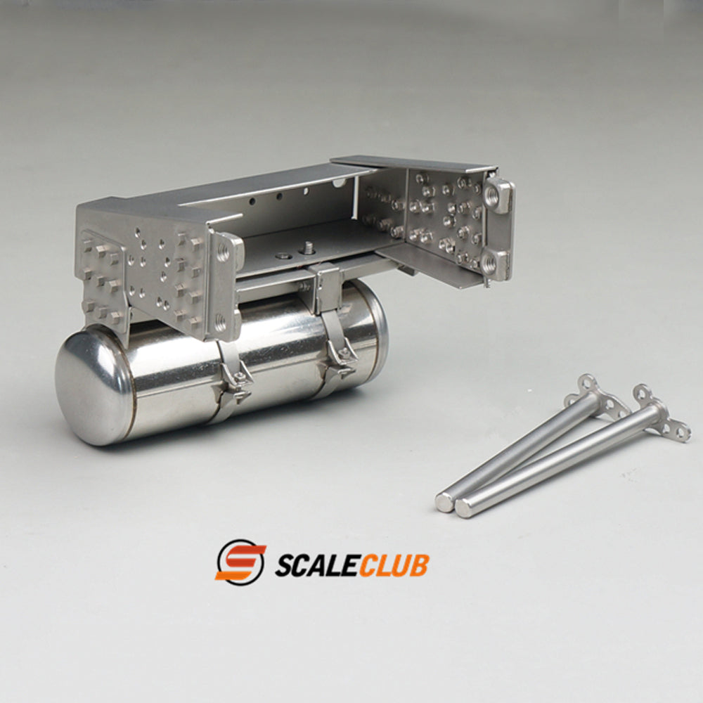Scaleclub Model Metal Rear Gas Tank Tail Beam WLHQG-TY-1 for 1/14 RC Truck Trailer Truck Dump Truck Model Toy Upgrade DIY Parts