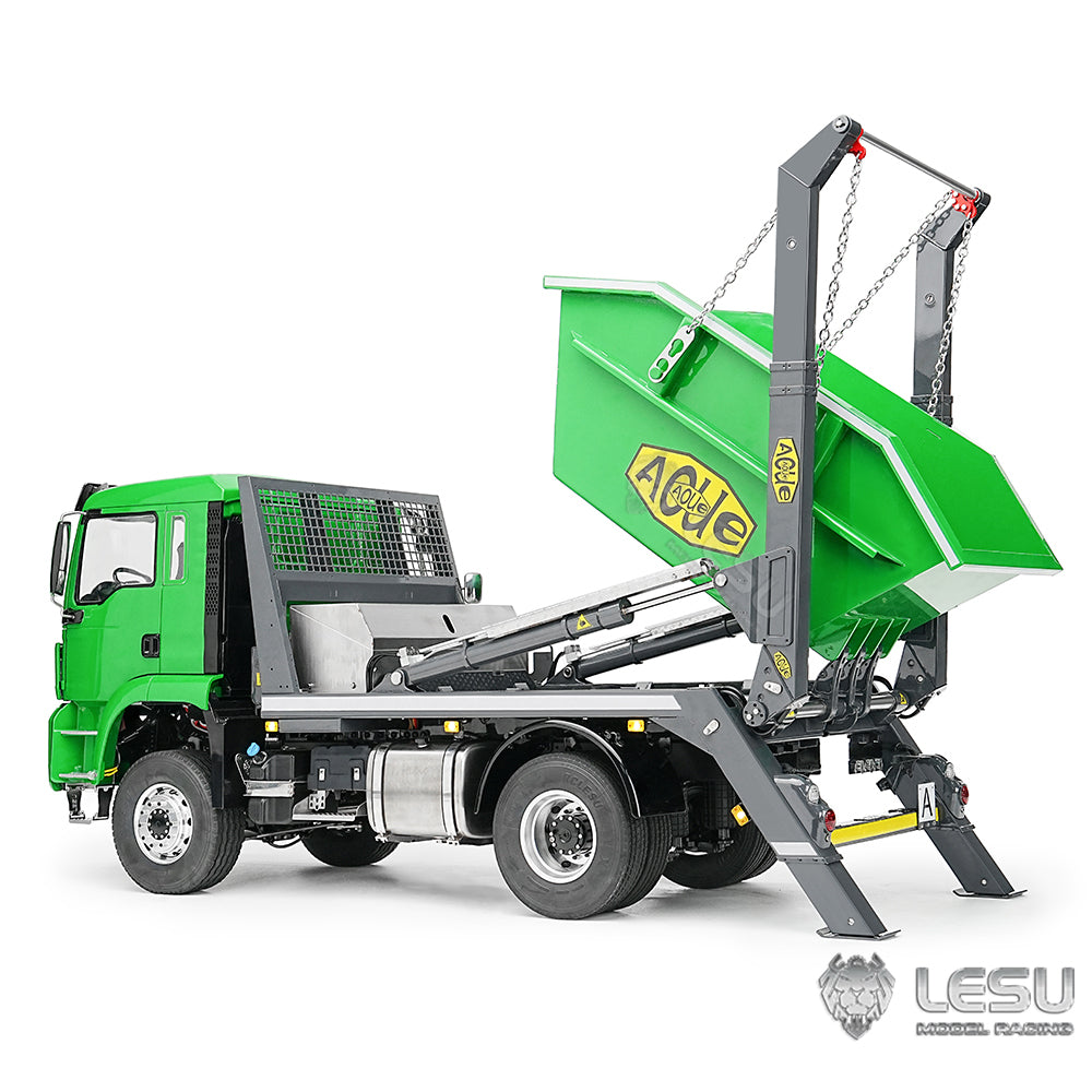 LESU 1/14 Truck 4*4 Hydraulic 4 Valve Rocker Tipper Loader High-end Neat Integrated Welded Copper Pipe