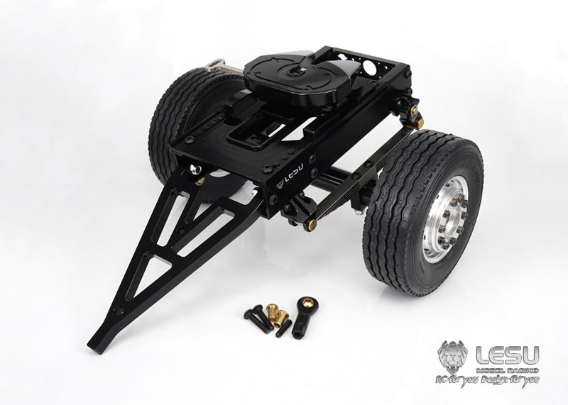 LESU 1/14 RC Truck Transfer Trailer Model Single Axle Trailer Dump Truck Accessories