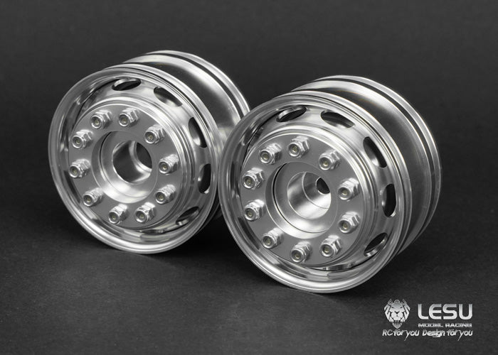 1/14 trailer aluminum alloy wheel Maersk trailer wheel model accessories W-2043-D wide wheel LESU