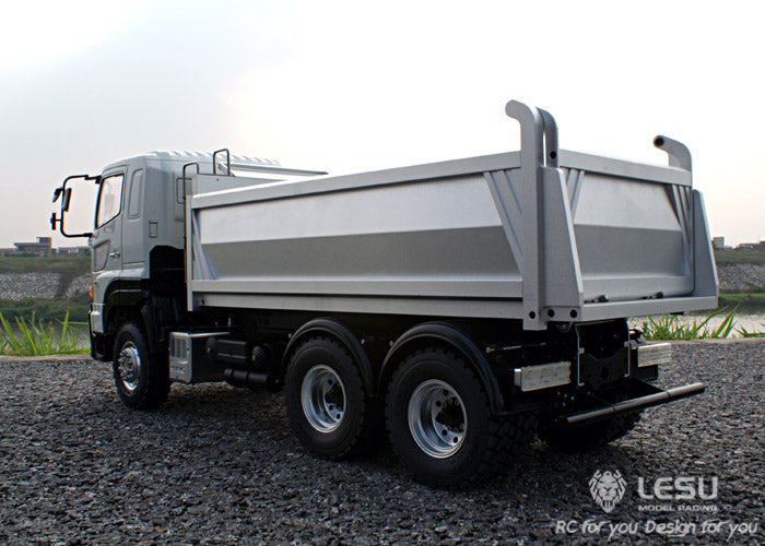 LESU1/14 Hino simulation truck 6X6 three-axle drive hydraulic dump truck differential lock axle remote control model