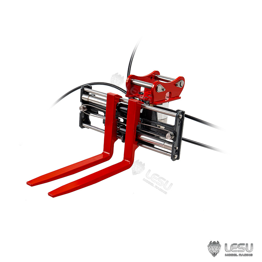 LESU 1/14 Engineering Hydraulic Metal Excavator Remote Control Model LESU Excavator Exclusive Hydraulic 270 Degree Rotating Fork AT-C0041