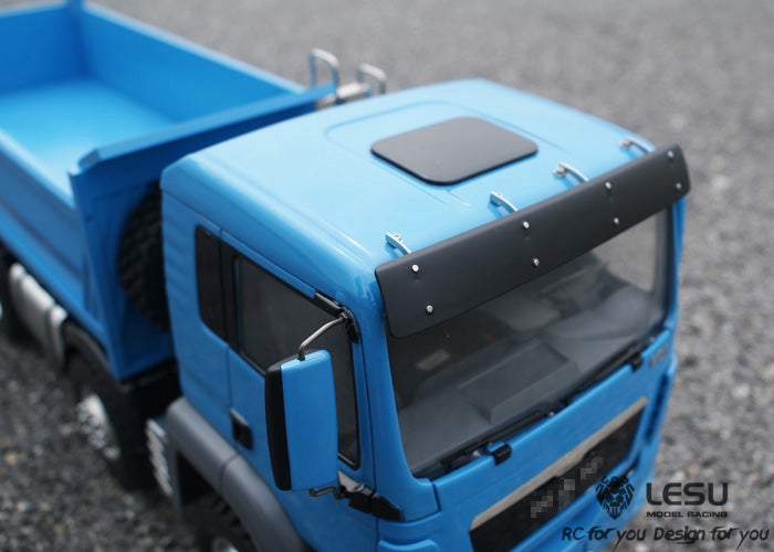 LESU 1/14 Tamiya MAN 8X8 full drive with differential lock bridge central differential hydraulic dump truck model