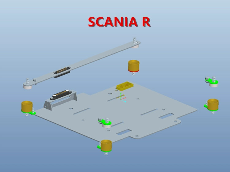 scaleclub 1/14 Tamiya tractor truck magnetic high roof kit battery modification European style