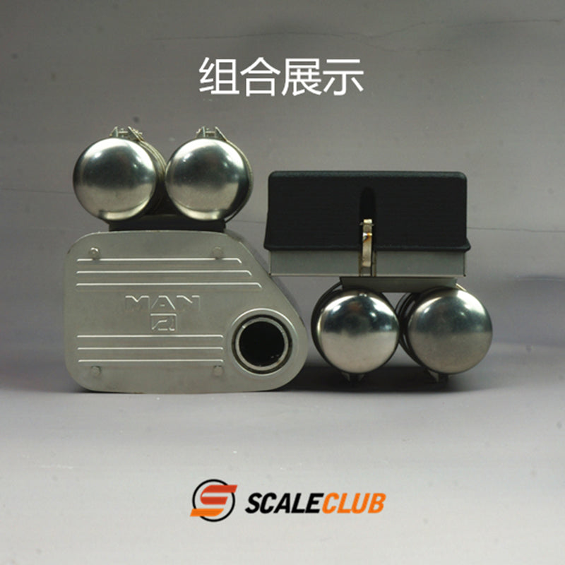 Scaleclub 1/14 JX F2000 tractor truck mud head upgrade metal battery box gas tank