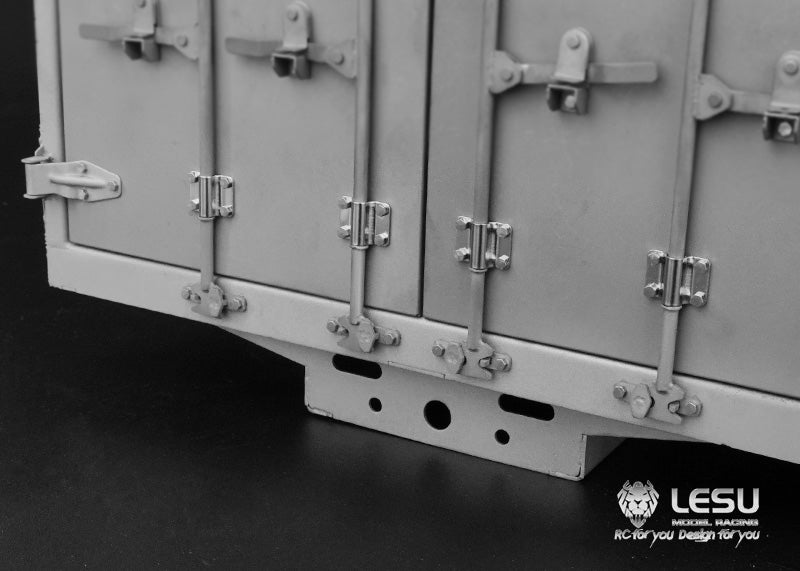 LESU 1/14 Truck Model Long 6X4 Flatbed Truck Modified Stainless Steel Container LS-A0015