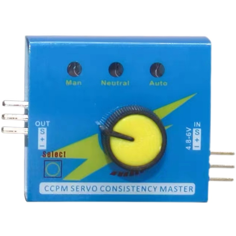 Simple servo tester with three indicator lights