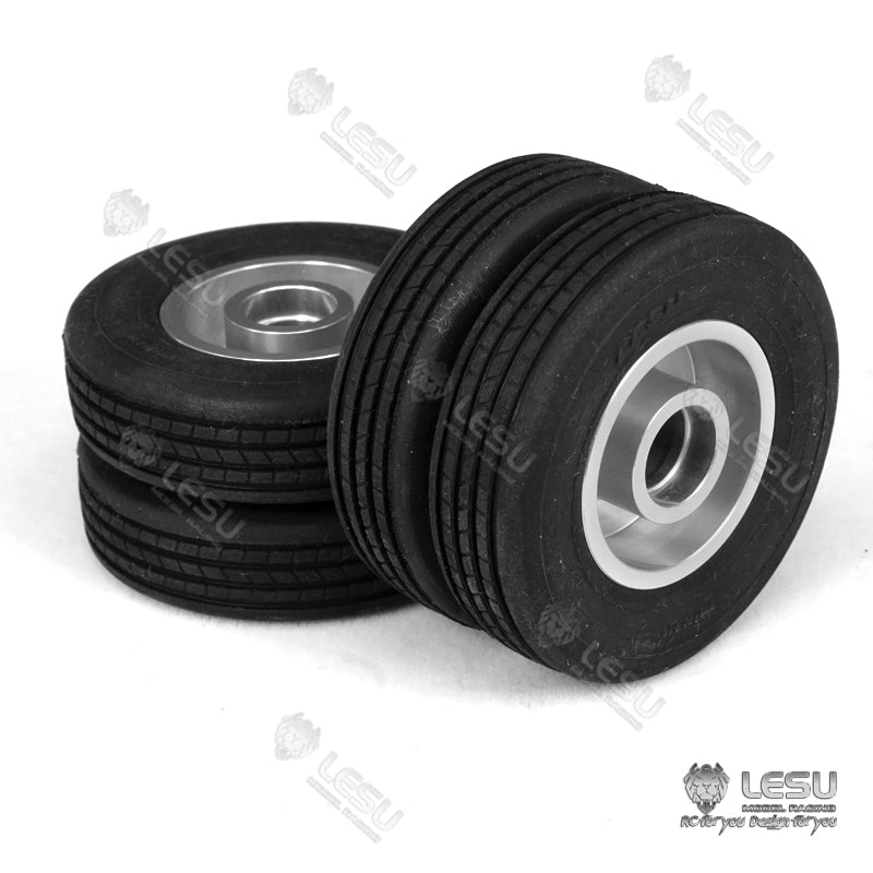 1/14 Truck 52MM Diameter Aluminum Alloy Wheel W-2020 Tamiya Tractor Semi-trailer Trailer DIY Model