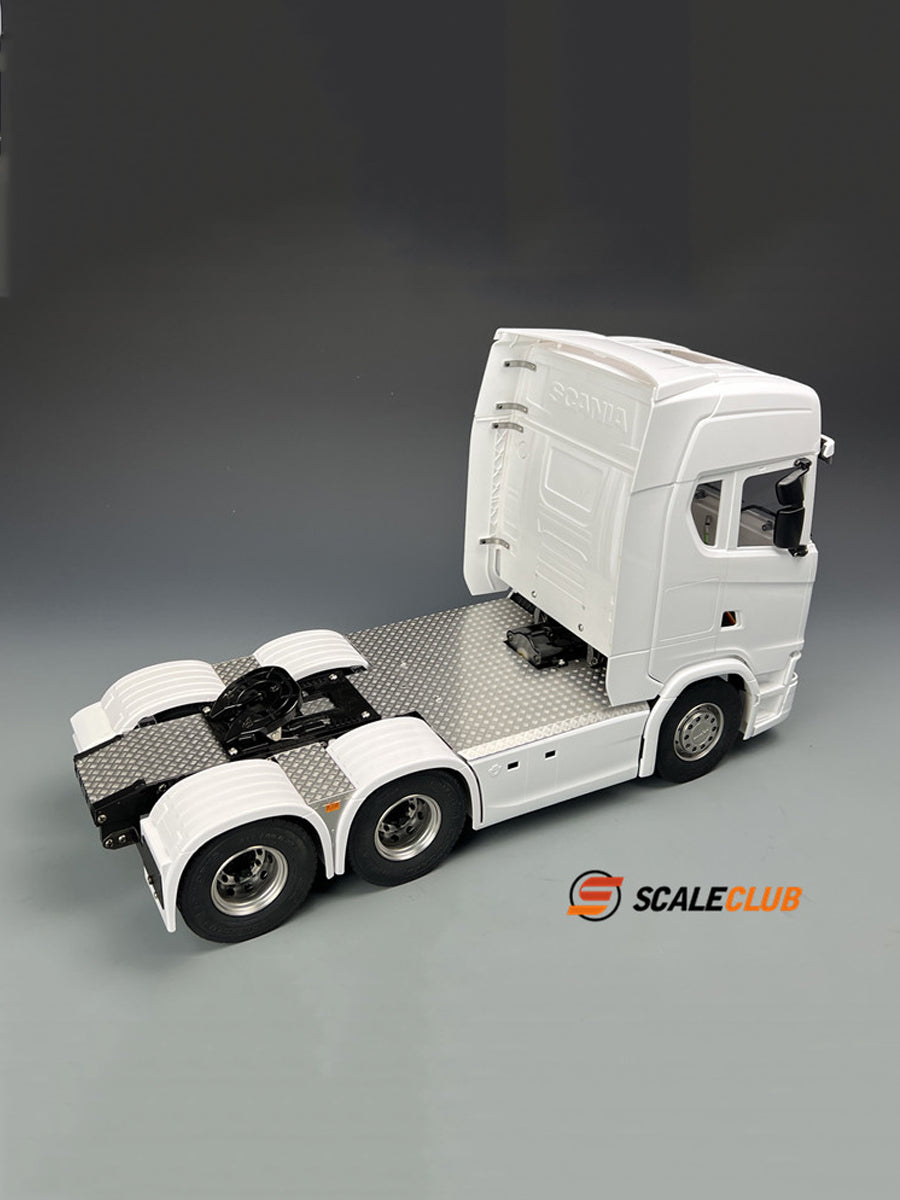 SCALECLUB Tamiya Scania 770s Upgrade Metal Chassis Anti-skid Plate Decorative Panel Tool Box