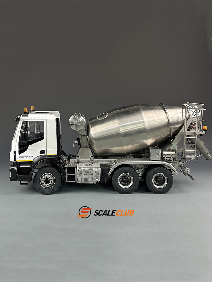 Scaleclub Iveco 1:14 6x6 Full Metal Remote Control Cement Mixer Truck Open Door Body