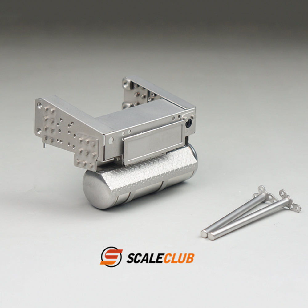 Scaleclub Model Metal Rear Gas Tank Tail Beam WLHQG-TY-1 for 1/14 RC Truck Trailer Truck Dump Truck Model Toy Upgrade DIY Parts