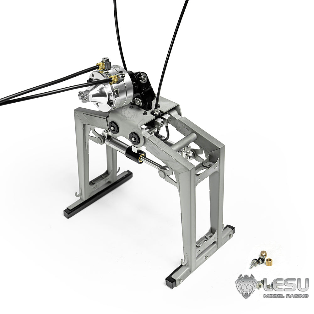 LESU 1/14 Truck Remote Control Model Metal Toy Hydraulic Roll-on/Roll-off Crane Full Unloading Truck LS-A0047 Brick Clamp