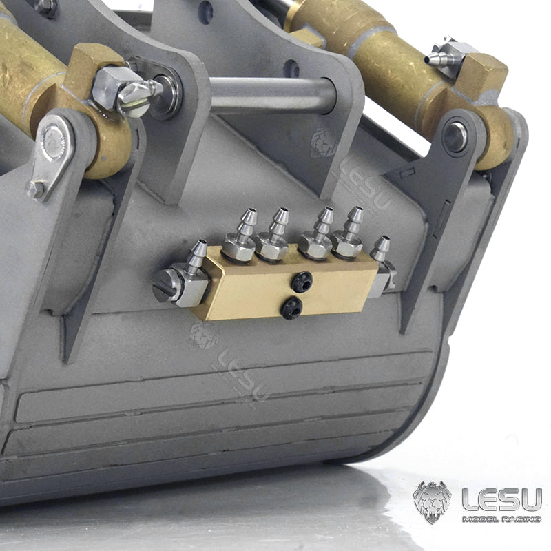 LESU 1/14 simulation hydraulic excavator PC360, wheel excavator, small short tail modified quick change hydraulic opening and closing bucket attachment