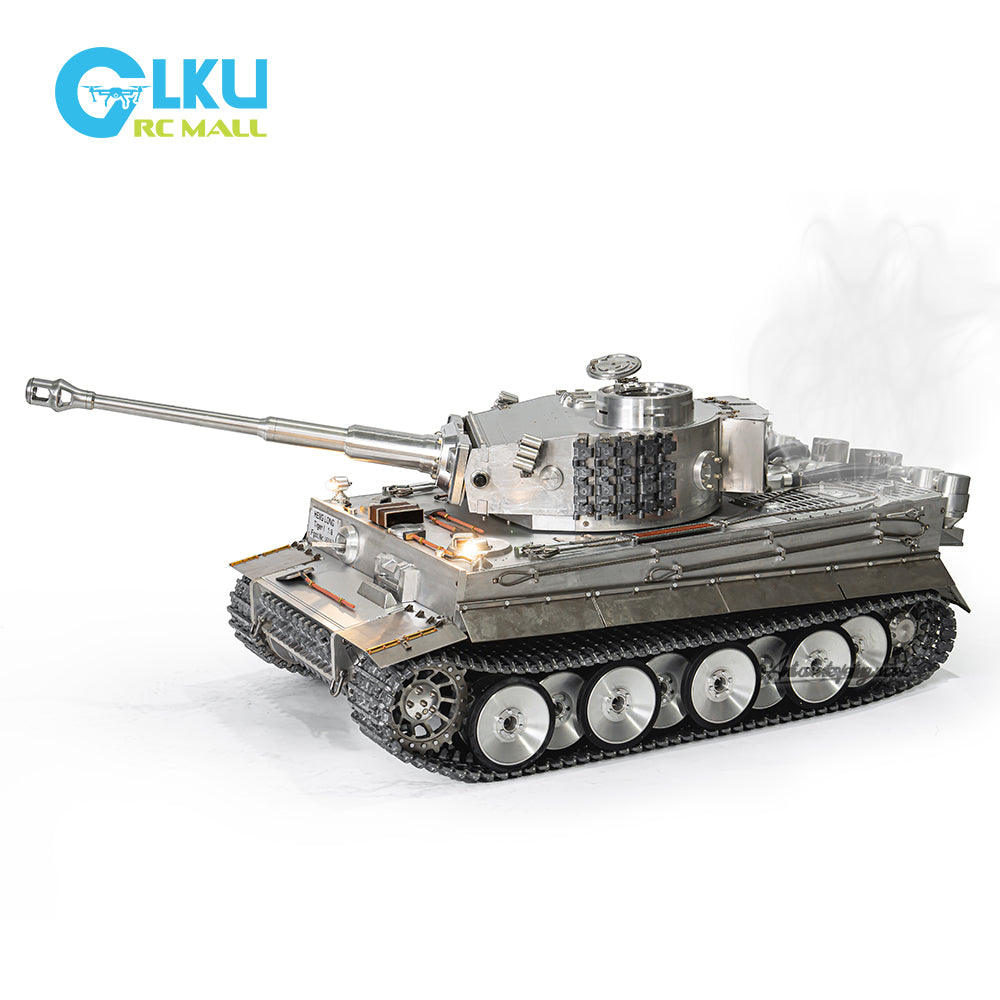 1/8 Henglong German "Tiger I" all-metal remote-controlled crawler-type military launch tank model