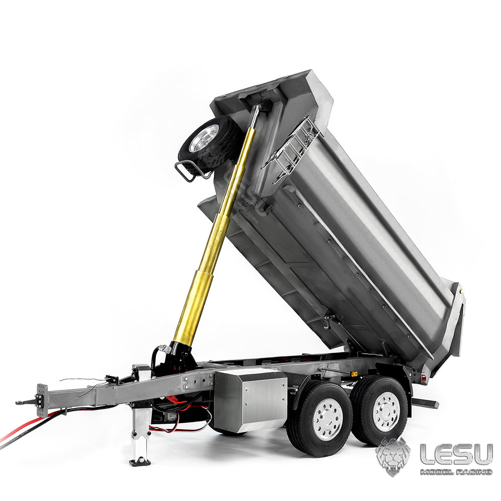 LESU 1/14 remote control toy model full trailer dump truck front hydraulic cylinder lifting U bucket LS-A0051-D