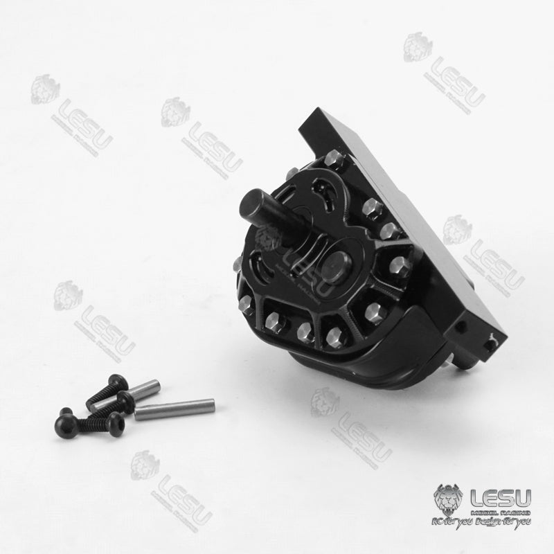 LESU 1/14 Tamiya tractor truck dump truck modified aluminum alloy reduction gear ratio 1:2 transfer case F-5024